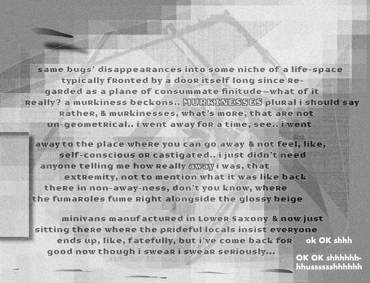 Picture of the poem PRESENT CONTINUOUS CONDITIONAL from the book PLANE OF CONSUMMATE FINITUDE by Steve Barbaro